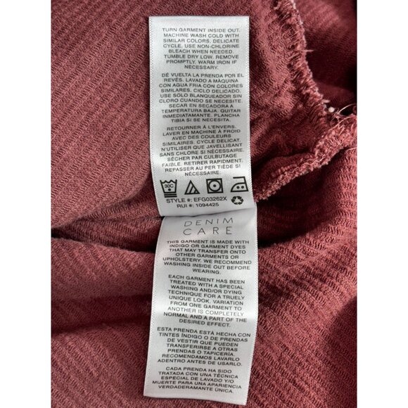 Kensie Jeans Corduroy Button-Up Shirt - M - Red - Kensie Jeans Label - Picture 6 of 10